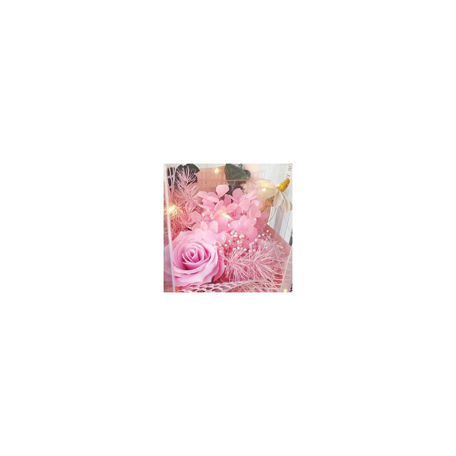 ECARLA Flower Box bukiet zapachowych kwiatów mydlanych w pudełku LED BUK19