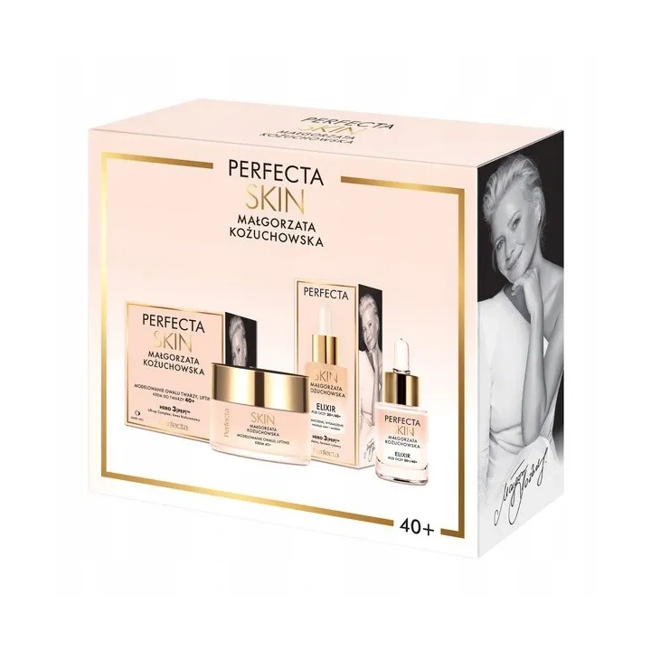 DAX Perfecta Skin Małgorzata Kożuchowska zestaw prezentowy 40+ (krem do twarzy+krem pod oczy)