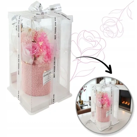 ECARLA Flower Box bukiet zapachowych kwiatów mydlanych w pudełku LED BUK21