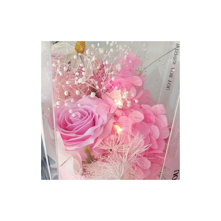 ECARLA Flower Box bukiet zapachowych kwiatów mydlanych w pudełku LED BUK21