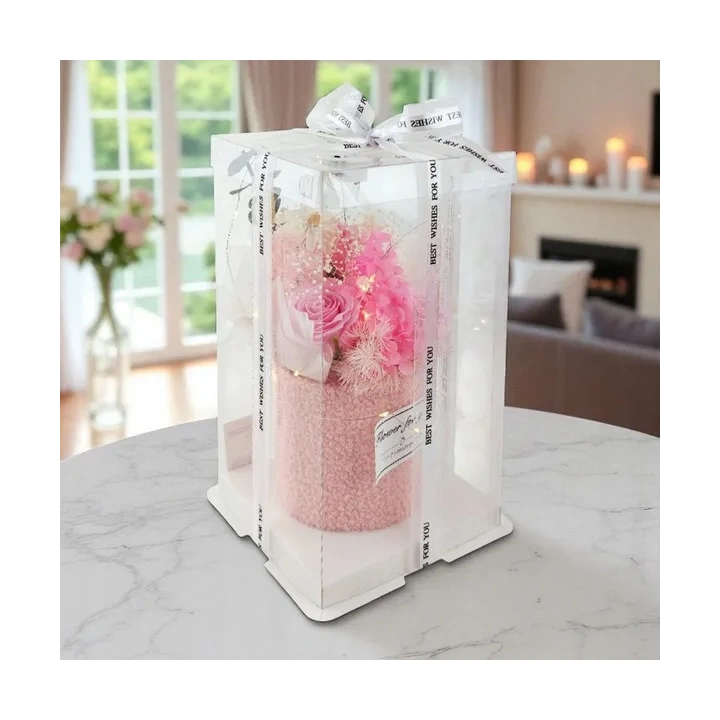 ECARLA Flower Box bukiet zapachowych kwiatów mydlanych w pudełku LED BUK21