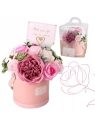 ECARLA Flower Box bukiet zapachowych kwiatów mydlanych Odcienie różru BUK10R