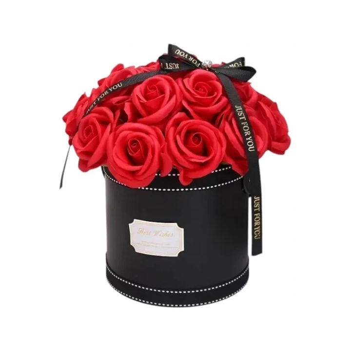 ECARLA Flower Box bukiet zapachowych kwiatów mydlanych 21szt Czerwone BUK08CZE