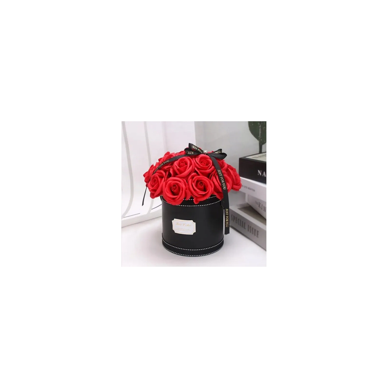ECARLA Flower Box bukiet zapachowych kwiatów mydlanych 21szt Czerwone BUK08CZE