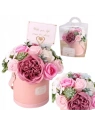 ECARLA Flower Box bukiet zapachowych kwiatów mydlanych Odcienie różru BUK10R