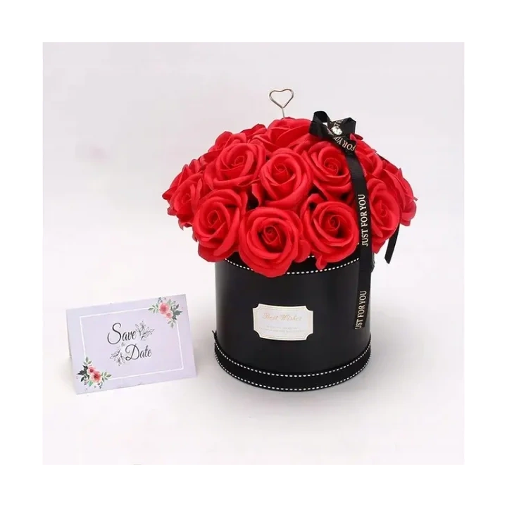ECARLA Flower Box bukiet zapachowych kwiatów mydlanych 21szt Czerwone BUK08CZE