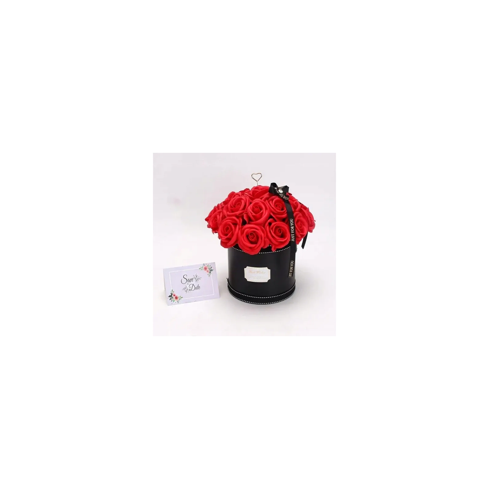 ECARLA Flower Box bukiet zapachowych kwiatów mydlanych 21szt Czerwone BUK08CZE