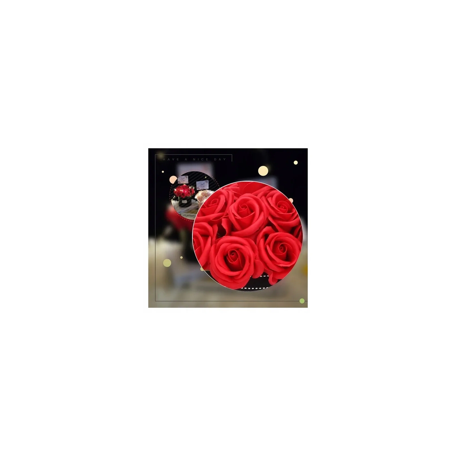 ECARLA Flower Box bukiet zapachowych kwiatów mydlanych 21szt Czerwone BUK08CZE