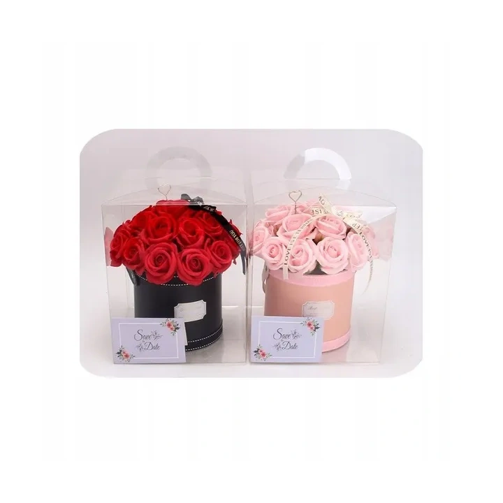 ECARLA Flower Box bukiet zapachowych kwiatów mydlanych 21szt Czerwone BUK08CZE