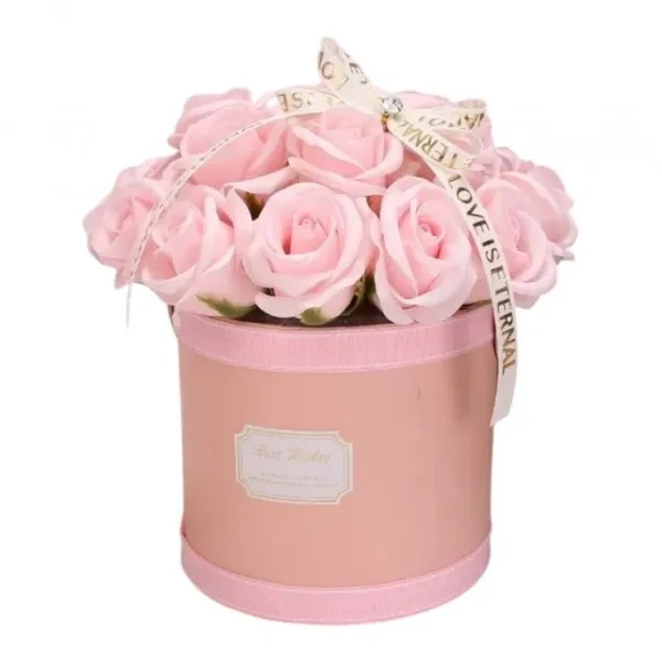 ECARLA Flower Box bukiet zapachowych kwiatów mydlanych 21szt Różowe BUK08R