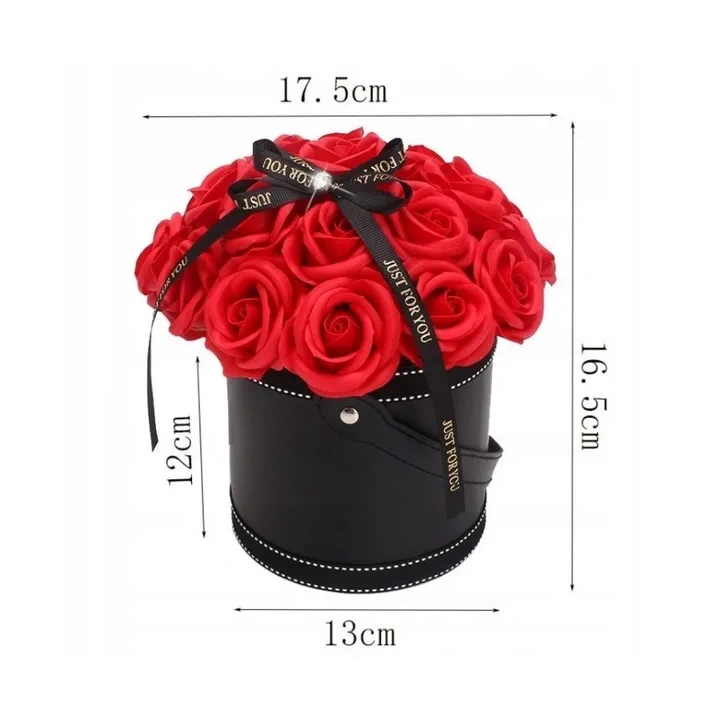 ECARLA Flower Box bukiet zapachowych kwiatów mydlanych 21szt Czerwone BUK08CZE