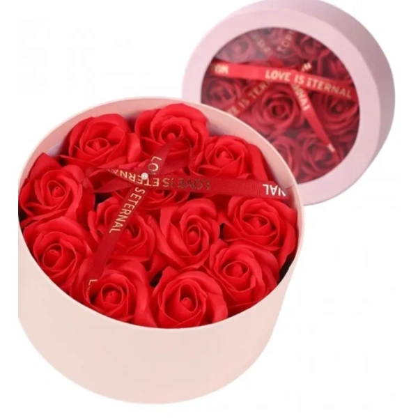 ECARLA Flower Box bukiet zapachowych kwiatów czerwone Róże BUK26CZE