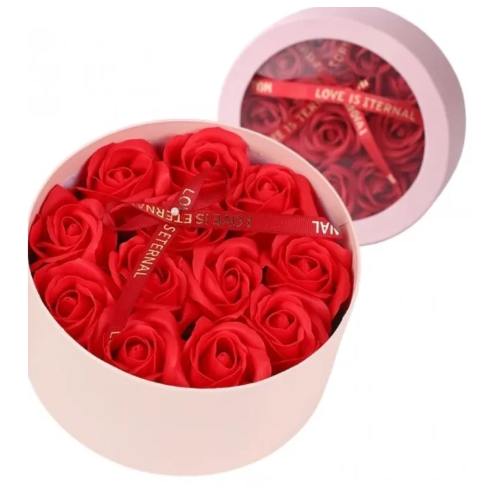 ECARLA Flower Box bukiet zapachowych kwiatów czerwone Róże BUK26CZE