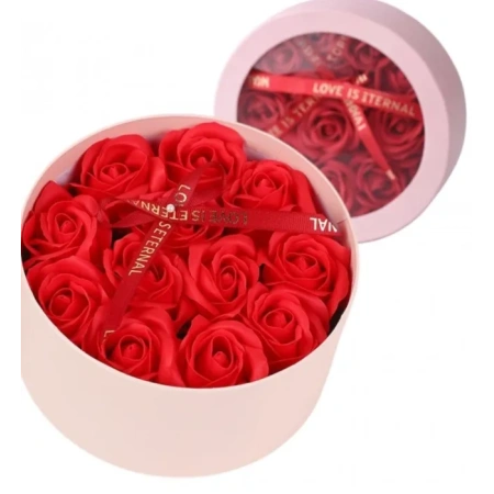 ECARLA Flower Box bukiet zapachowych kwiatów czerwone Róże BUK26CZE