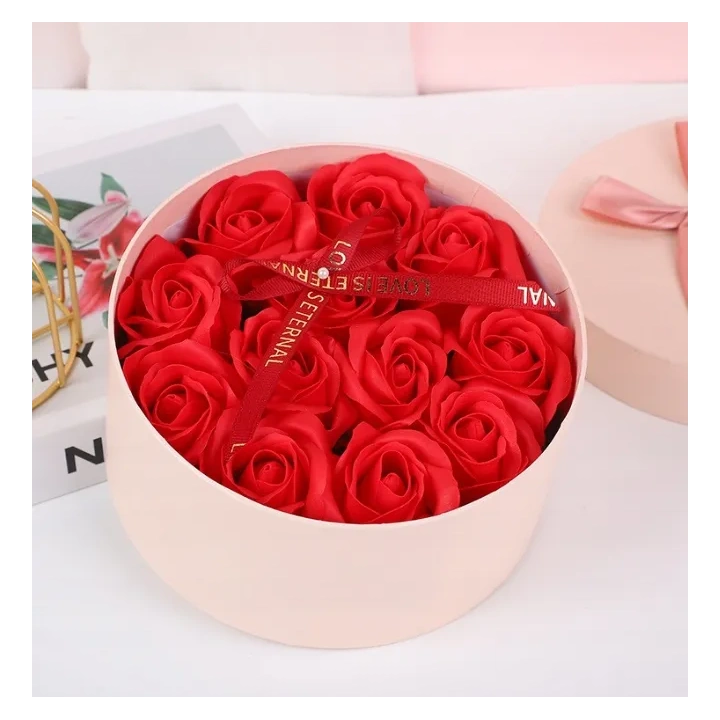 ECARLA Flower Box bukiet zapachowych kwiatów czerwone Róże BUK26CZE