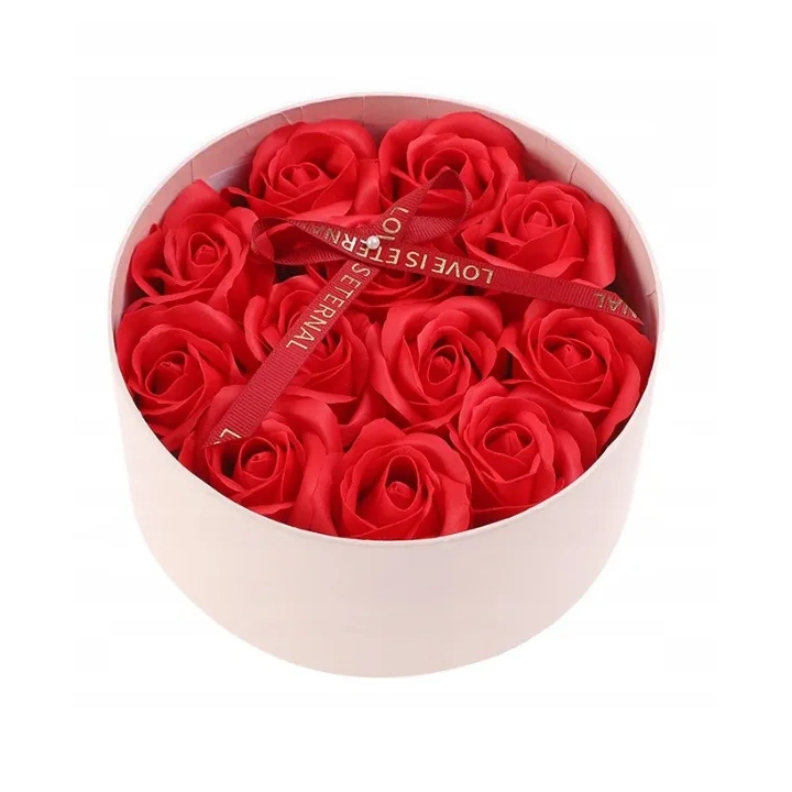ECARLA Flower Box bukiet zapachowych kwiatów czerwone Róże BUK26CZE