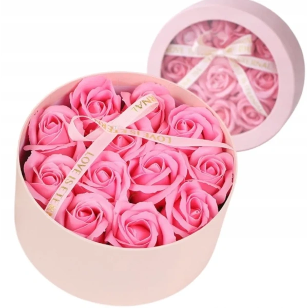 ECARLA Flower Box bukiet zapachowych kwiatów różowe Róże BUK26R