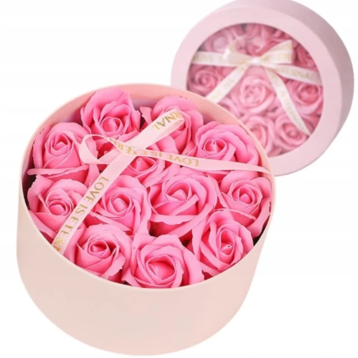 ECARLA Flower Box bukiet zapachowych kwiatów różowe Róże BUK26R