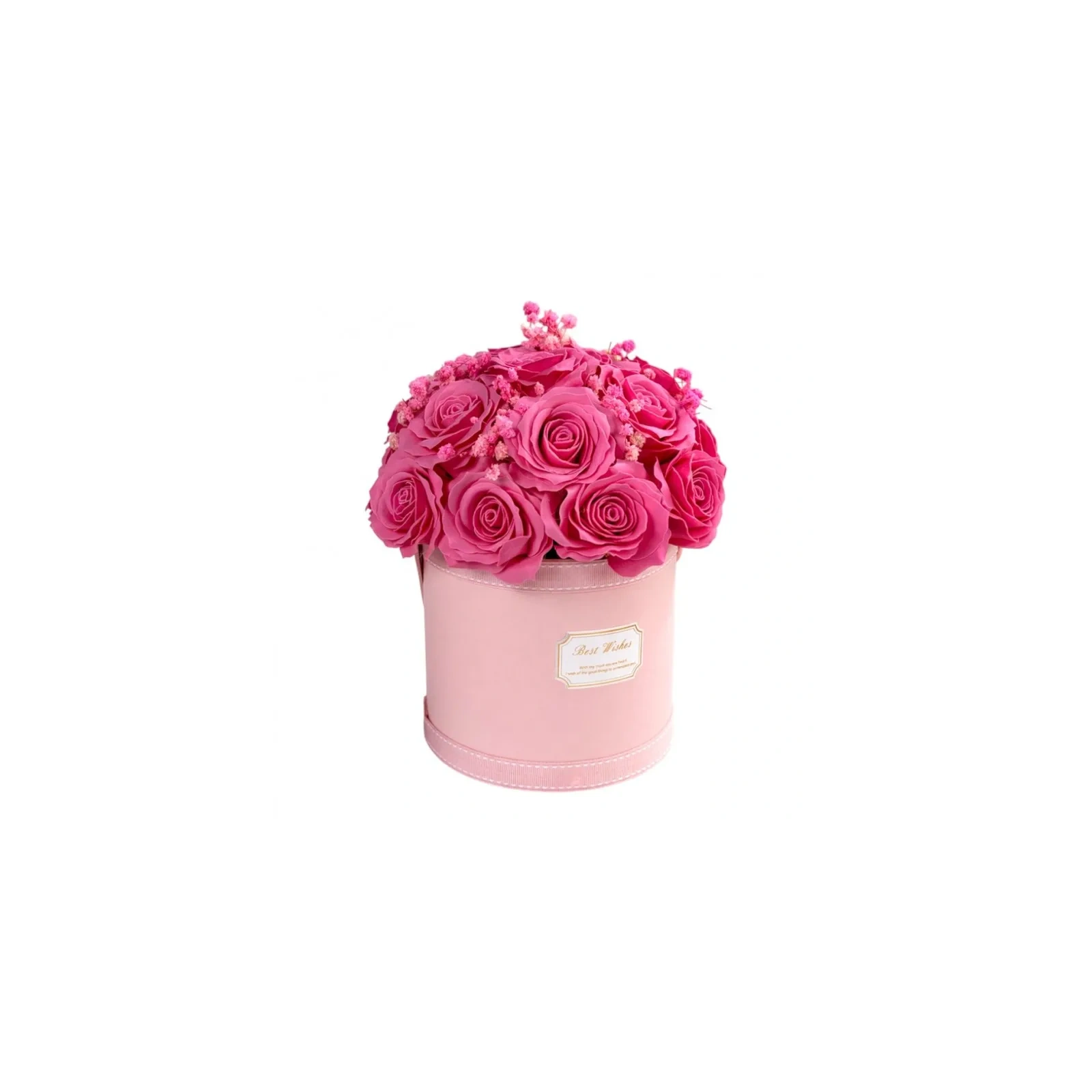ECARLA Flower Box bukiet mydlanych kwiatów różowe RÓŻE 21szt BUK29