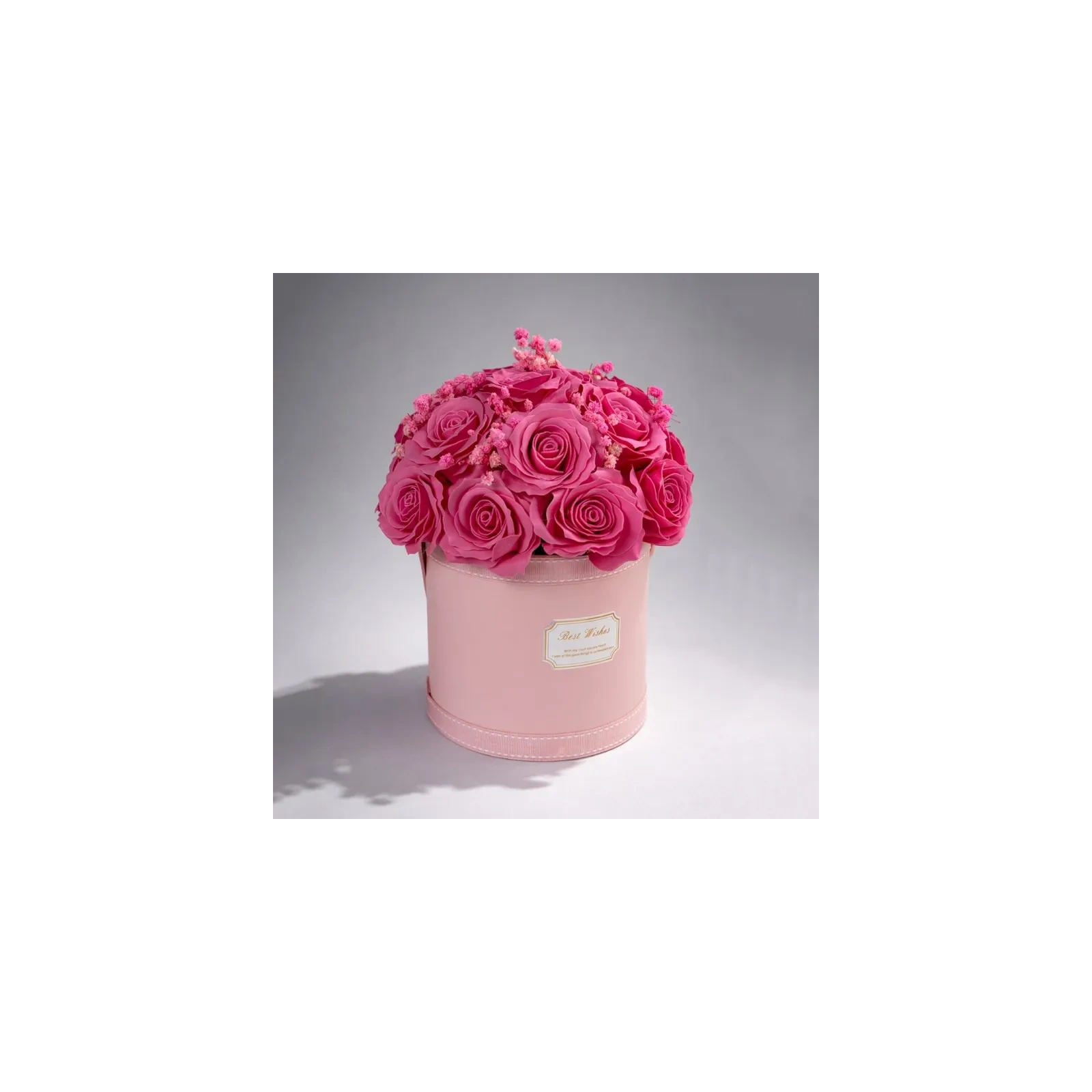 ECARLA Flower Box bukiet mydlanych kwiatów różowe RÓŻE 21szt BUK29