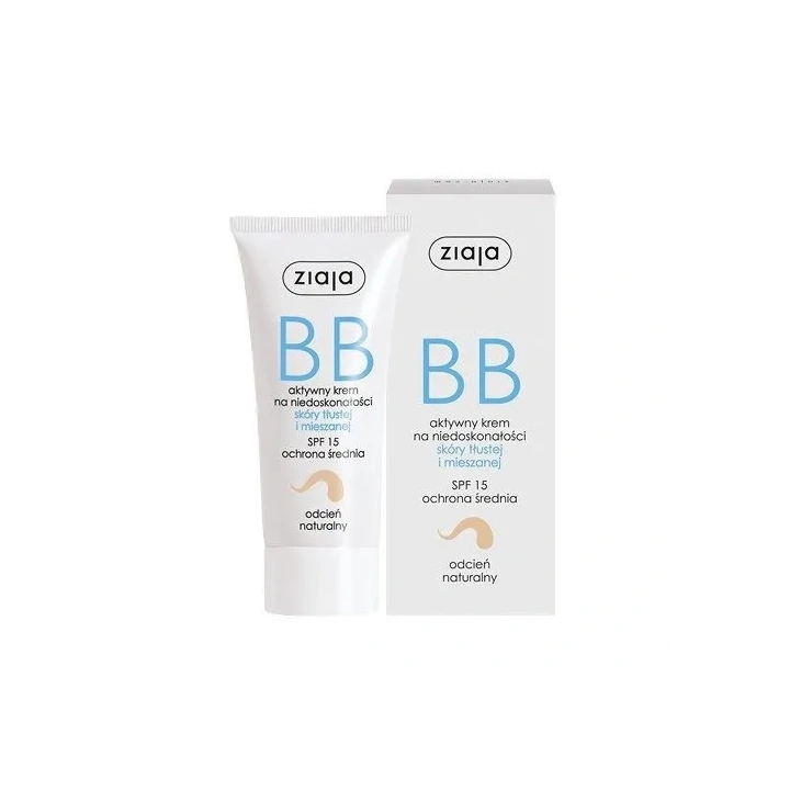 ZIAJA BB aktywny krem na niedoskonałości Odcień Naturalny skóra tłusta i mieszana 50ml