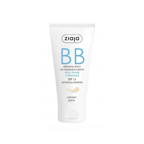 ZIAJA BB aktywny krem na niedoskonałości Odcień Jasny Skóra Tłusta i Mieszana 50ml
