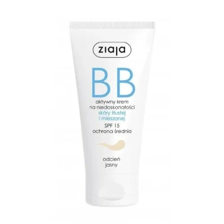 ZIAJA BB aktywny krem na niedoskonałości Odcień Jasny Skóra Tłusta i Mieszana 50ml