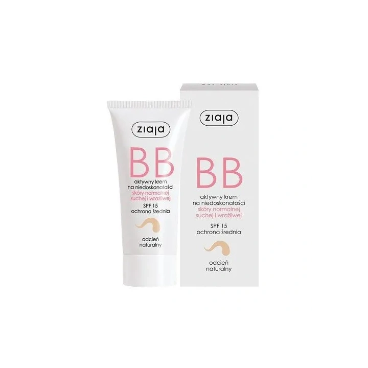 ZIAJA BB aktywny krem na niedoskonałości Odcień Naturalny skóra normalna, sucha i wrażliwa 50ml