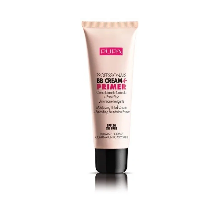 PUPA Professionals BB Cream & Primer SPF20 002 Sand Cera mieszana i tłusta 50ml