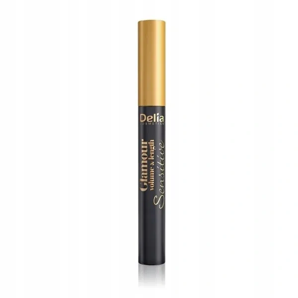 DELIA Glamour Sensitive tusz do rzęs pogrubiająco-wydłużający 02 Czarny 11ml