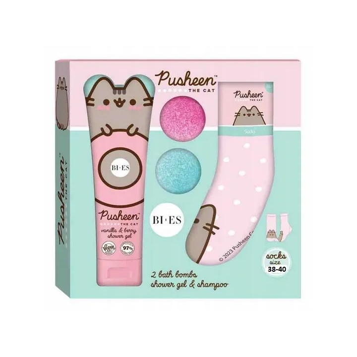 BIES Pusheen The Cat zestaw kąpielowy ze skarpetkami 38-40