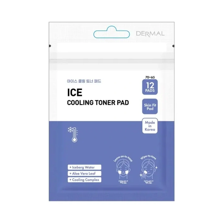 PRESENT SKIN Pad Ice Colling Toner płatki do twarzy tonujące 12szt