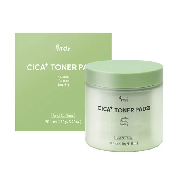 PRRETI Cica+ Toner Pads płatki tonujące do twarzy z peptydami 50szt 
