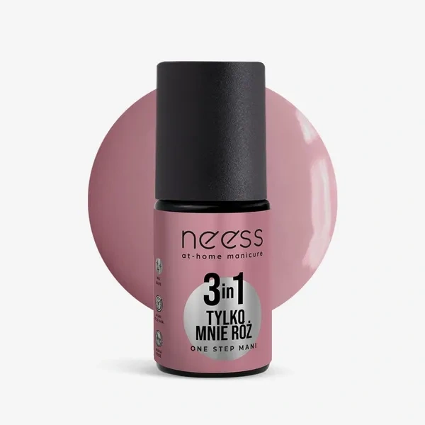 Neess NEESS One Step Mani lakier hydrydowy 3w1 Tylko Mnie Róż 4ml
