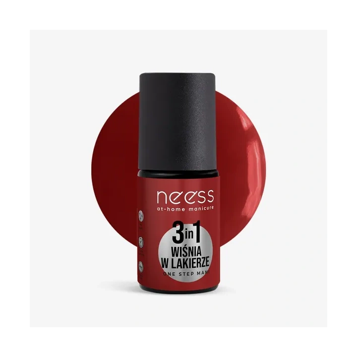 NEESS One Step Mani lakier hybrydowy 3w1 Wiśnia w Lakierze 4ml
