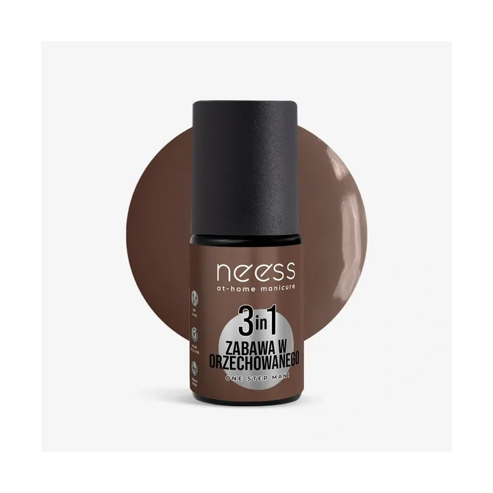 NEESS One Step Mani lakier hybrydowy 3w1 Zabawa w Orzechowanego 4ml
