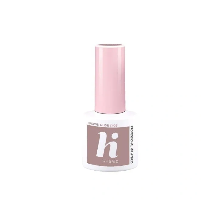 HI HYBRID Lakier hybrydowy 409 Brown Nude 5ml