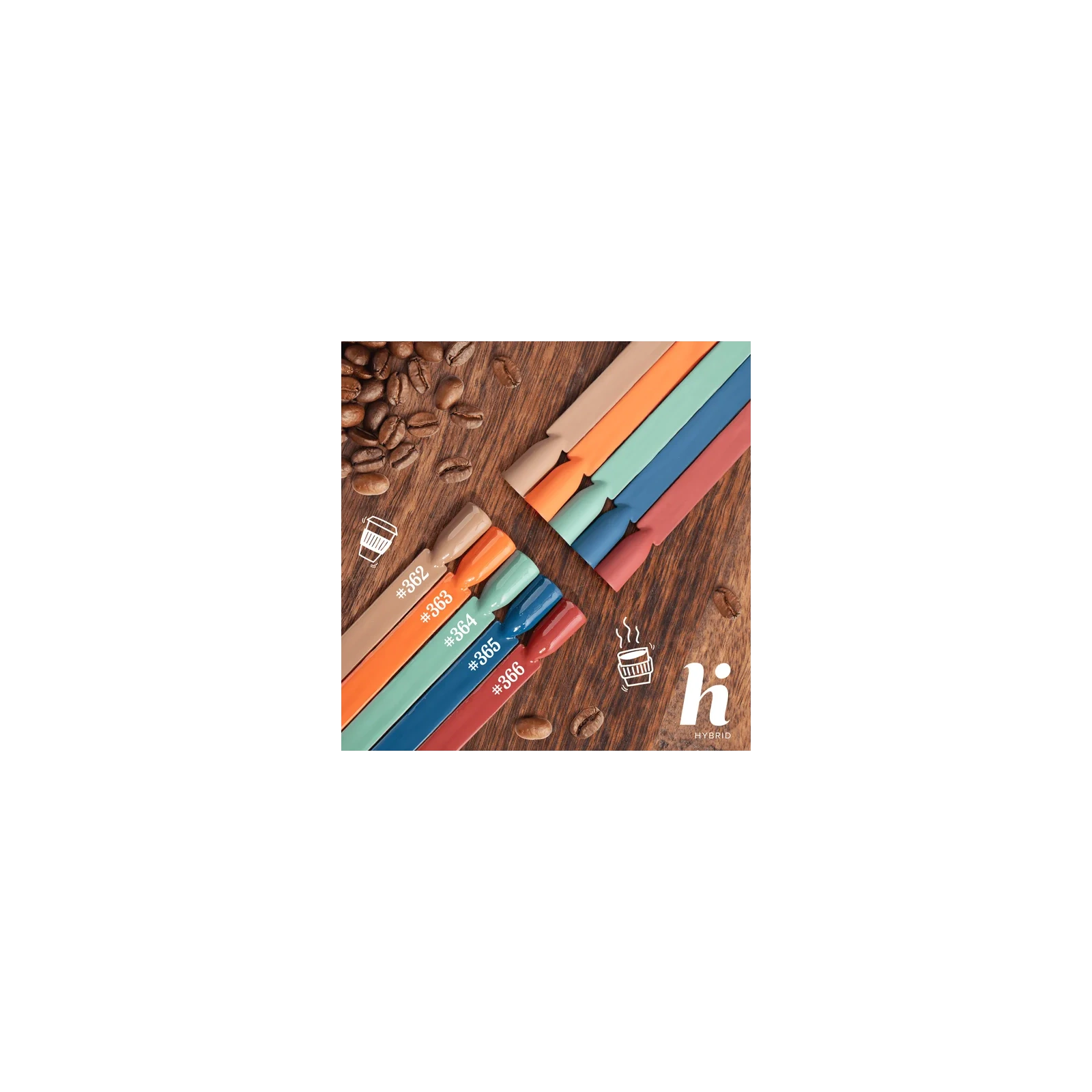HI HYBRID Hema Free Coffeehouse lakier hybrydowy 363 Pumpkin Spice Latte 5ml