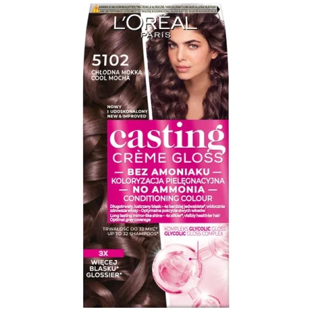 LOREAL Casting Creme Gloss 5102 Chłodna Mokka