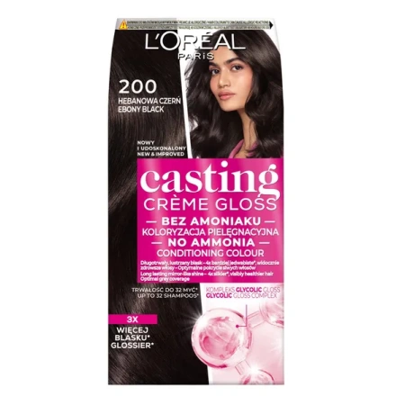 LOREAL Casting Creme Gloss 200 Hebanowa Czerń