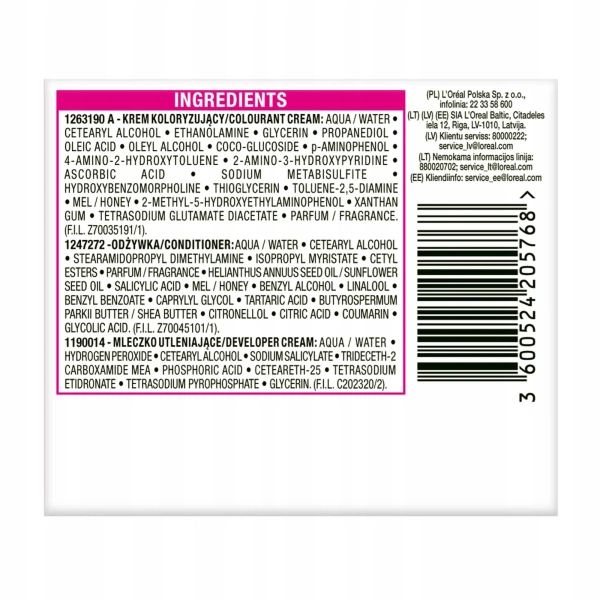 LOREAL Casting Creme Gloss 834 Bursztynowy Blond