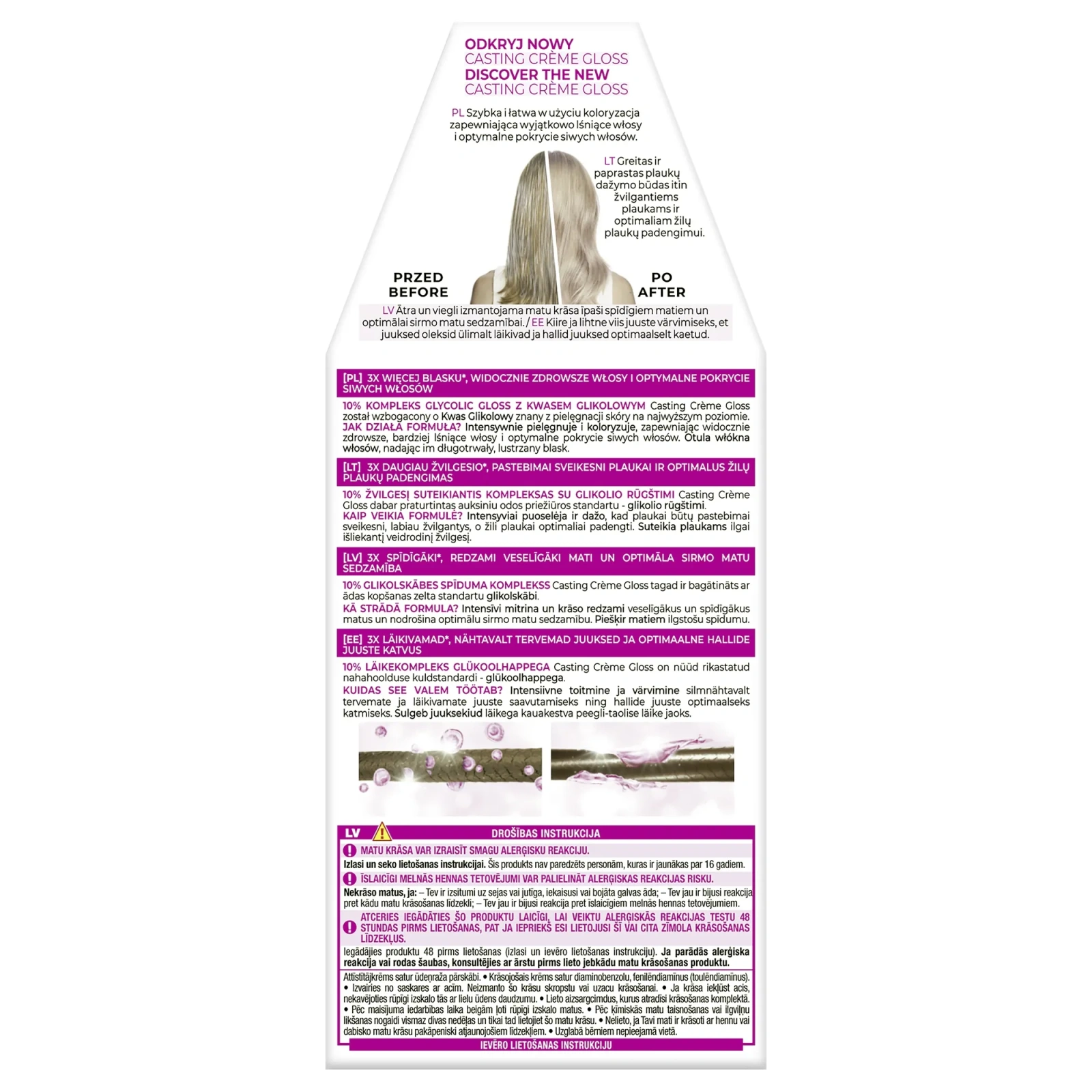 LOREAL Casting Creme Gloss 810 Perłowy Blond