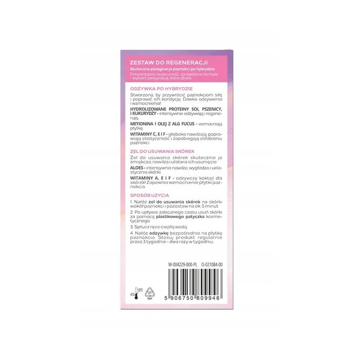 DELIA Perfect Nails zestaw do regeneracji paznokci po hybrydzie