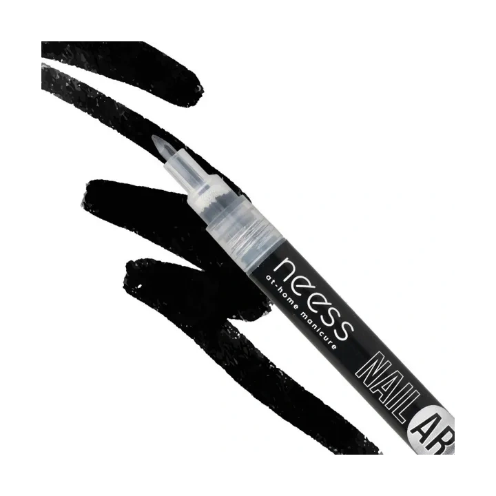 NESS Nail Art Pen pisak do zdobienia paznokci Czarny 2451 3,8ml