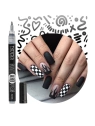NESS Nail Art Pen pisak do zdobienia paznokci Czarny 2451 3,8ml