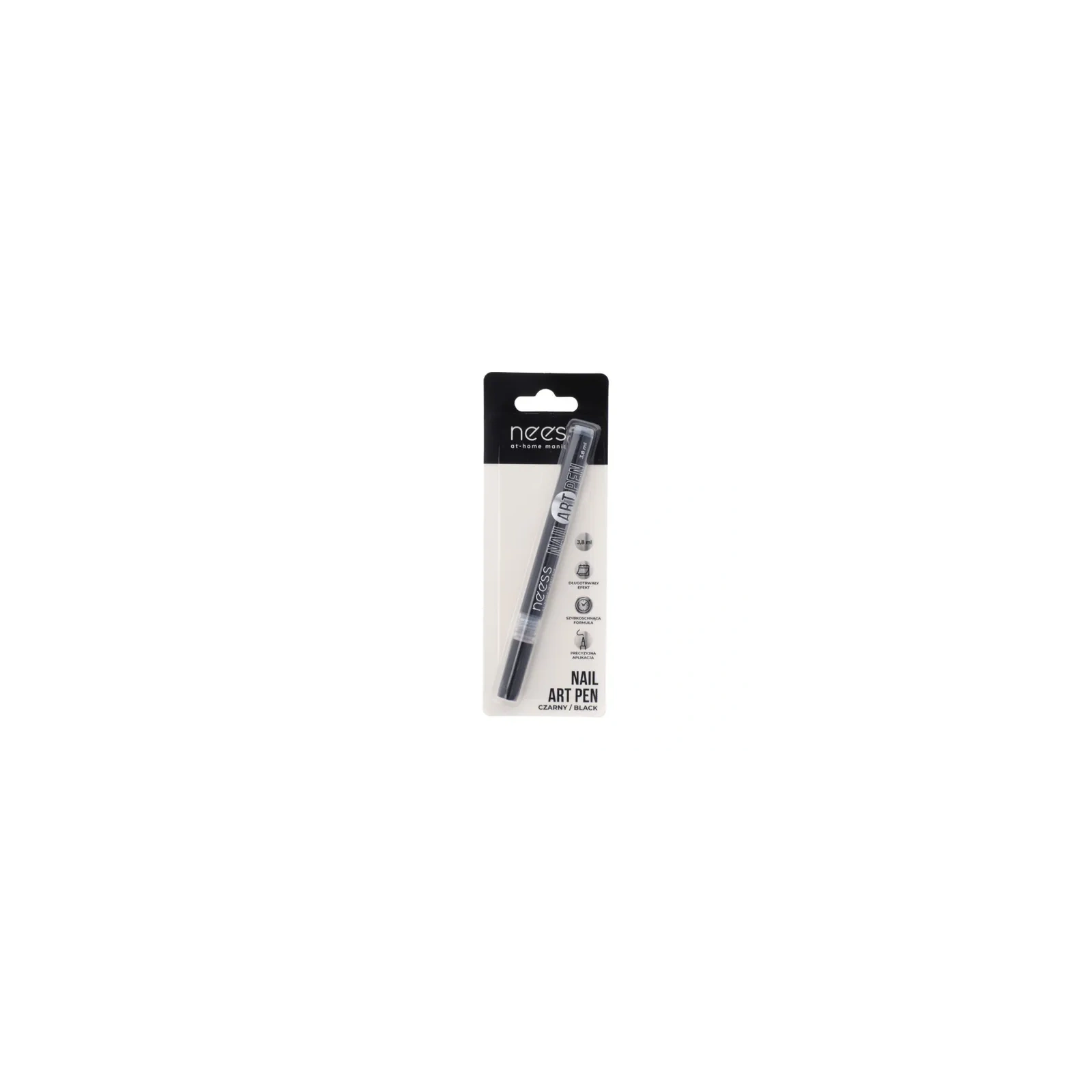 NESS Nail Art Pen pisak do zdobienia paznokci Czarny 2451 3,8ml