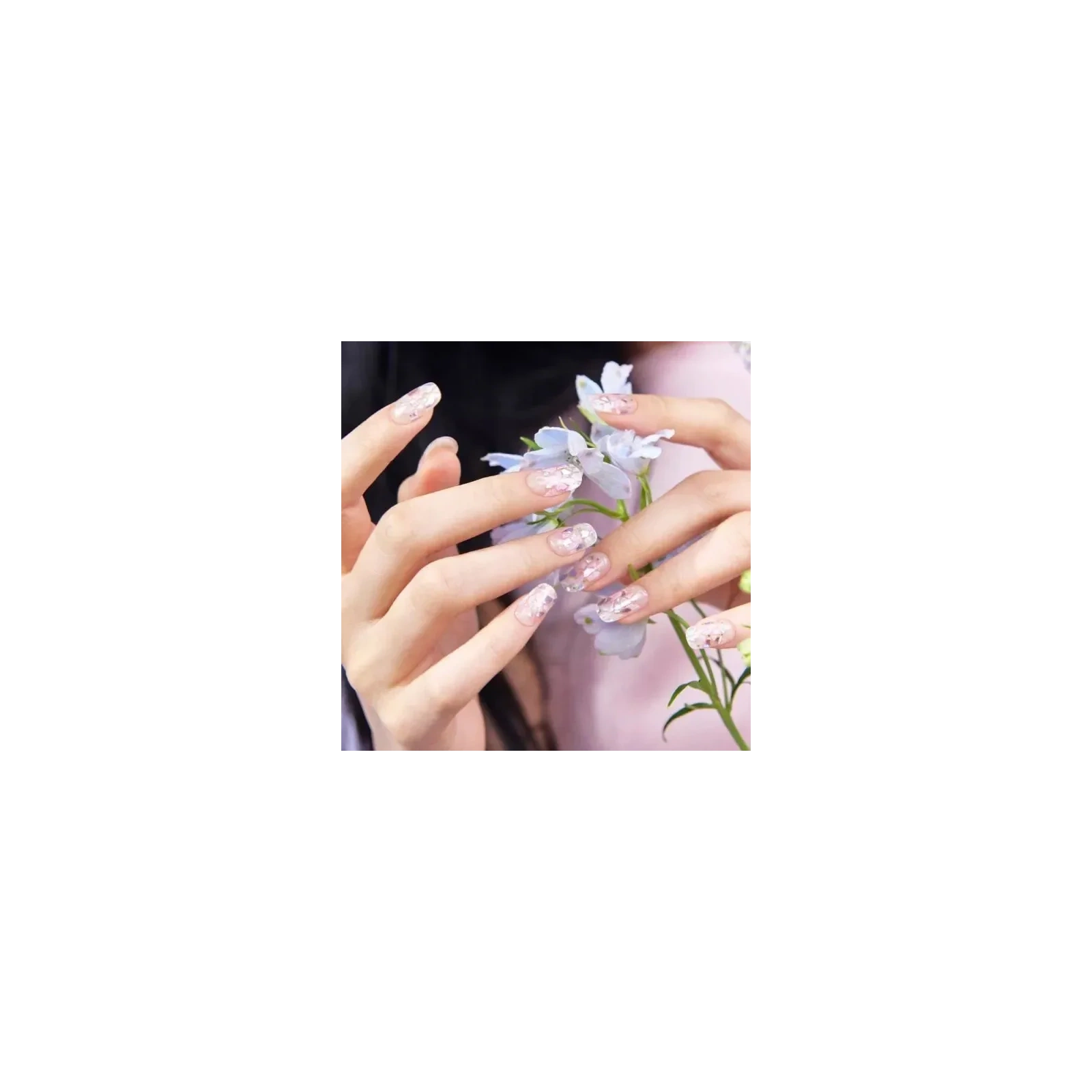 OHORA lakier hybrydowy w naklejce M Petal Rain ND-351 30szt 