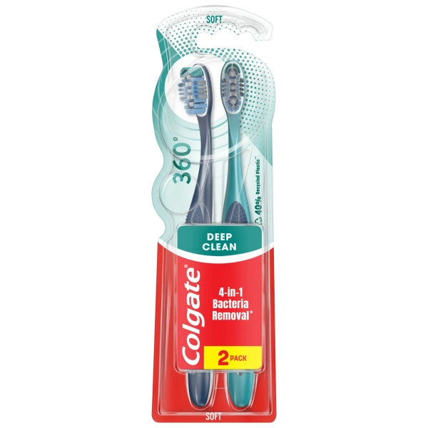 COLGATE 360 Deep Clean szczoteczka do zębów Soft 2szt
