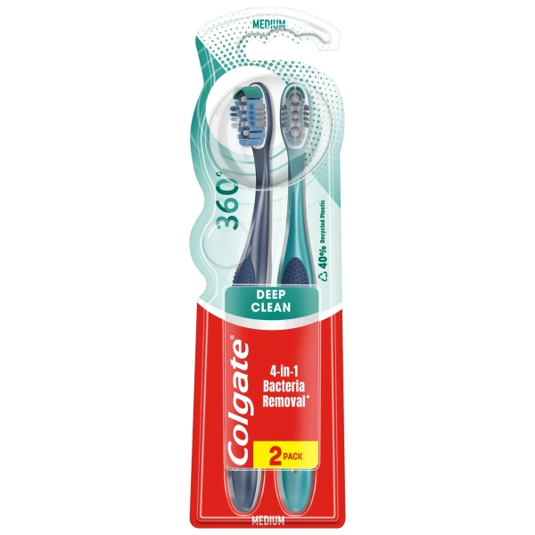 COLGATE 360 Deep Clean szczoteczka do zębów Medium 2szt