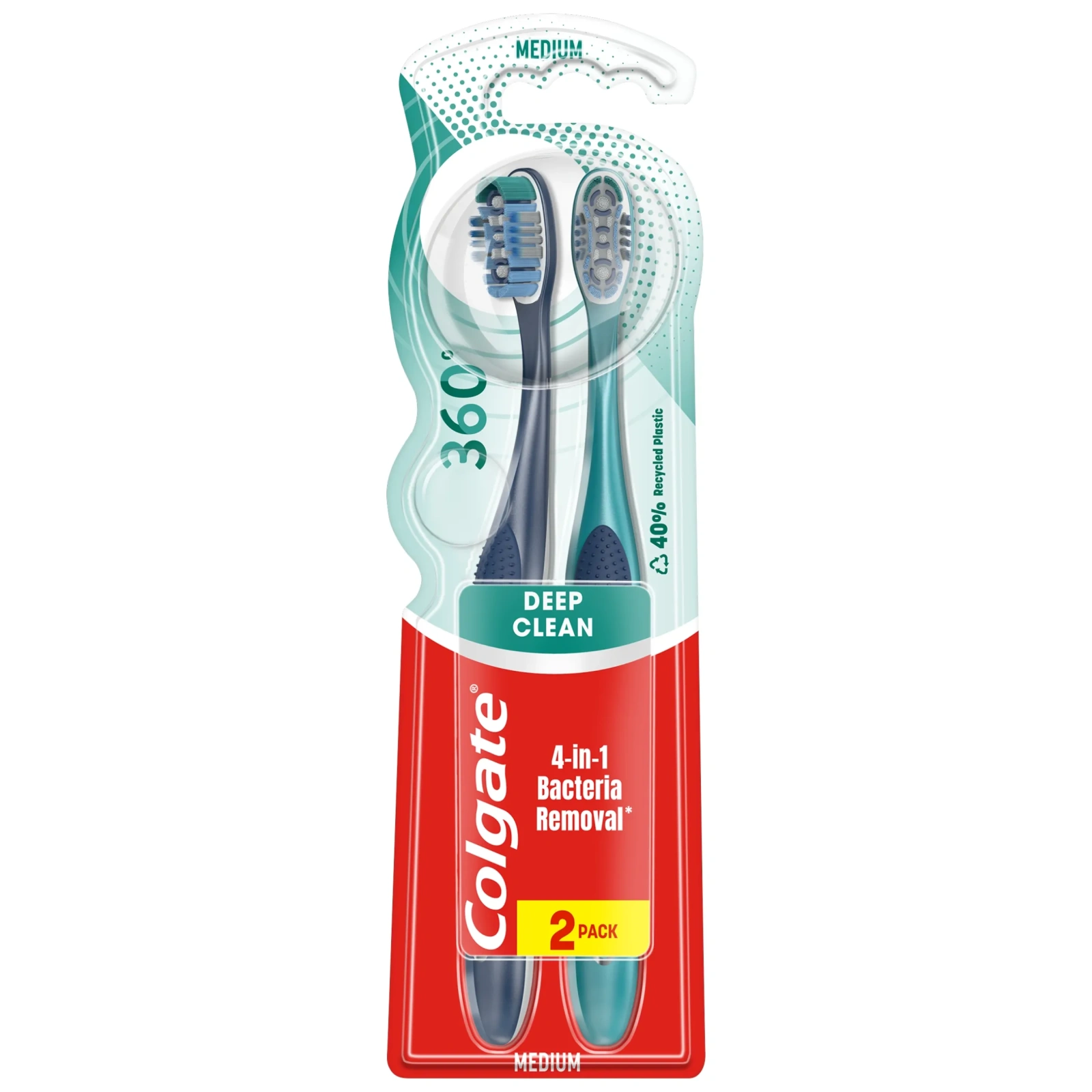 COLGATE 360 Deep Clean szczoteczka do zębów Medium 2szt